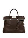Maison Margiela 5ac Loved To Death Calf Leather Medium Top Handle Bag In Brown