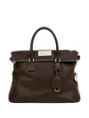 Maison Margiela 5ac Loved To Death Calf Leather Medium Top Handle Bag In Brown
