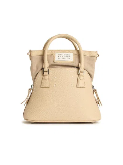 Maison Margiela '5ac' Micro Bag In Amande