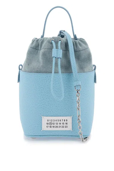Maison Margiela '5ac' Mini Bucket Bag In Celeste