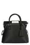 Maison Margiela '5ac Micro' Black Shoulder Bag With Logo Label
