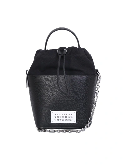 Maison Margiela 5ac Numbers-patch Bucket Bag In Black