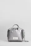 MAISON MARGIELA 5AC SHOULDER BAG IN SILVER LEATHER