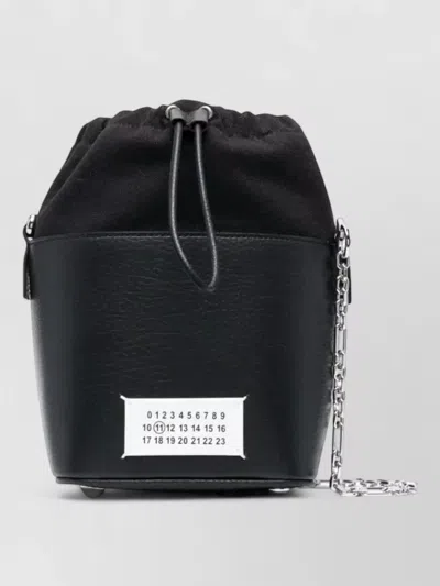 Maison Margiela 5ac Small Bucket Bag Shoulder Strap In Black