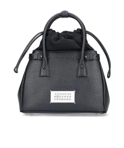 Maison Margiela 5ac Small Drawstring Bag In Black