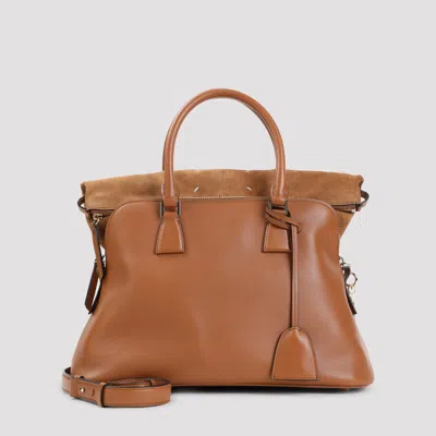 Maison Margiela Cognac 5ac Soft Medium Bag In Brown