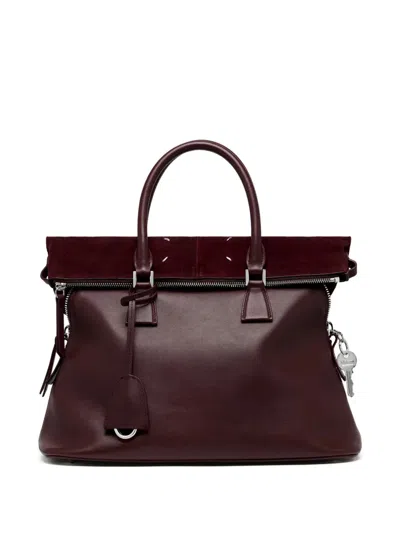 Maison Margiela 5ac Soft Medium In Burgundy