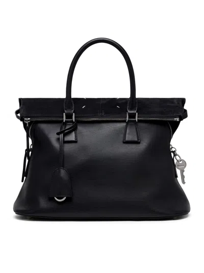 Maison Margiela 5ac Soft Medium Shoulder Bags In Gray
