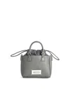Maison Margiela 5ac Tote Horizontal Pebble Grey Leather Bag In Gray