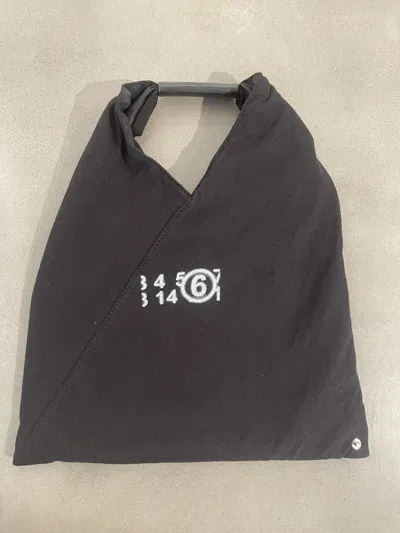 Pre-owned Maison Margiela 6 Logo Japanese Tote Bag In Black