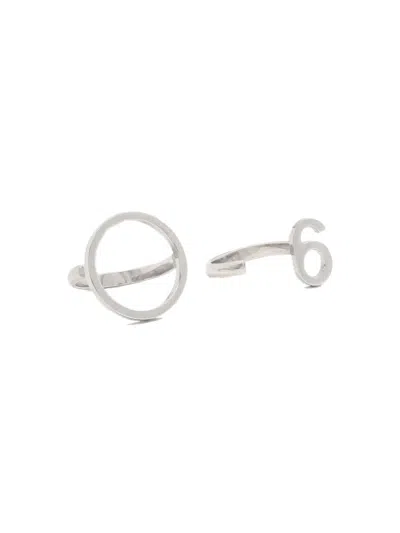 MAISON MARGIELA 6 LOGO SET OF 2 RINGS