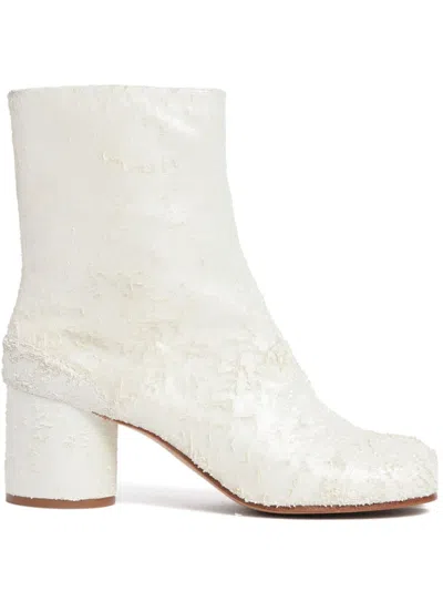 Maison Margiela 60mm Tabi Ankle Boots In White