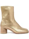 Maison Margiela 60mm Tabi Block-heel Ankle Boots In Gold