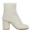 Maison Margiela Women's White Leather Ankle Boots In White