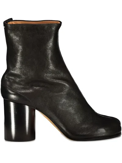 Maison Margiela Soft Leather Ankle Boots In Black