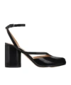 Maison Margiela Tabi Split-toe Glossed Leather Pumps In Black