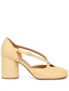 Maison Margiela Tabi Strappy Block-heel Pumps In Neutrals