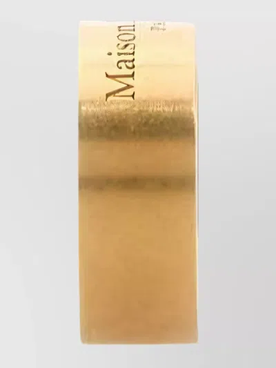 Maison Margiela 925 Silver Ring With Engraved Detail And Wide Band In Neutrals