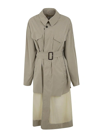 Maison Margiela Trench Coat In Brown