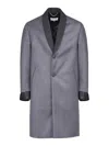 Maison Margiela Cavalry Layered Twill Coat In Gris
