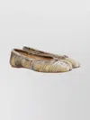 Maison Margiela Abstract Pattern Flat Ballerina Shoes In Neutral