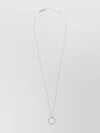 Maison Margiela Adjustable Chain Circular Pendant Necklace In Metallic