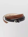 Maison Margiela Adjustable Dual Color Belt 10 Mm In Brown