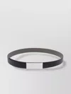 Maison Margiela Adjustable Reversible Textured Leather Belts In Grey