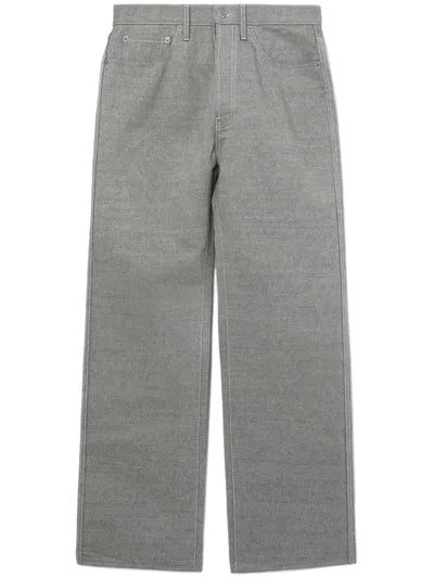 Maison Margiela Adjustable-strap Wide-leg Jeans In 灰色