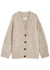 Maison Margiela Oversized Alpaca Wool-blend Cardigan In Brown Light