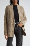 Maison Margiela Alpaca, Cotton & Wool Cardigan In Light Brown