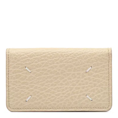 Maison Margiela Amande Cowhide Leather Wallets In Neutral