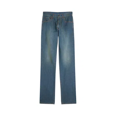 Pre-owned Maison Margiela Americana Jeans 'vintage Blue' | Women's Size 26