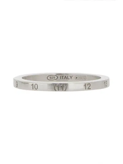 Maison Margiela Anello Con Numeric Signature Unisex In Silver