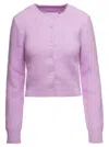 Maison Margiela Angora Cardigan In Purple