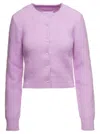 Maison Margiela Lilac Wool Blend Cardigan In Purple