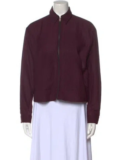 Pre-owned Maison Margiela Animal Print Faux Fur Jacket In Purple