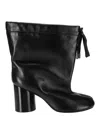 Maison Margiela Drawstring Ankle Tabi Boots Black In Black