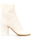 Maison Margiela Ankle-length Tabi Toe Boots In Soft Nappa Leather In White
