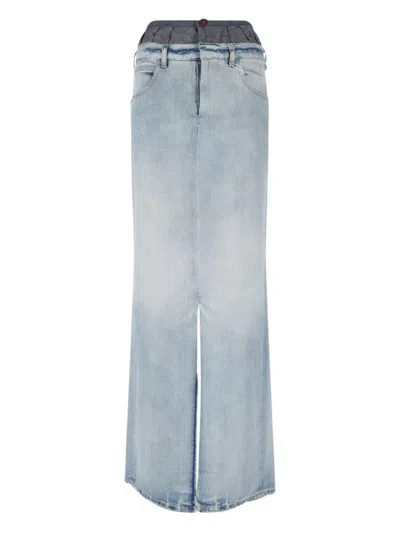 MAISON MARGIELA 'ANONIMITY OF THE LINING' DENIM MAXI SKIRT