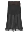 Maison Margiela Black & Brown 'anonymity Of The Lining' Midi Skirt In Black