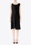 Maison Margiela Anonymity Of The Lining Asymmetrical Wool Dress In Black