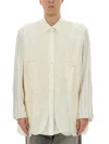 Maison Margiela Panelled Shirt Jacket In Ivory