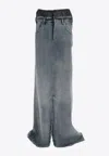 Maison Margiela Anonymity Of The Lining Maxi Denim Skirt In Blue
