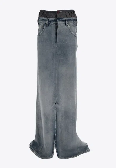 MAISON MARGIELA ANONYMITY OF THE LINING MAXI DENIM SKIRT