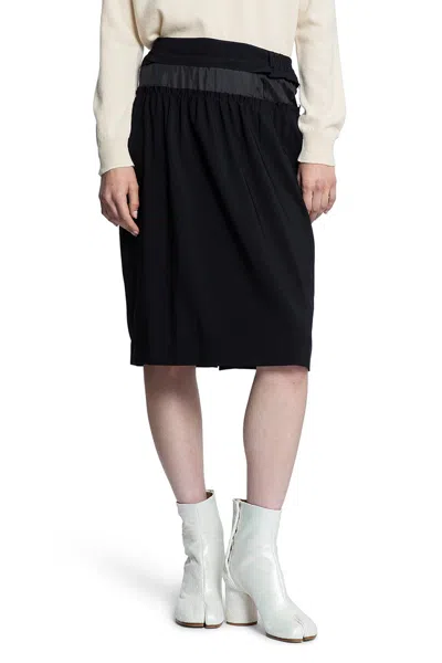 Maison Margiela Anonymity Of The Lining Midi Skirt In Black