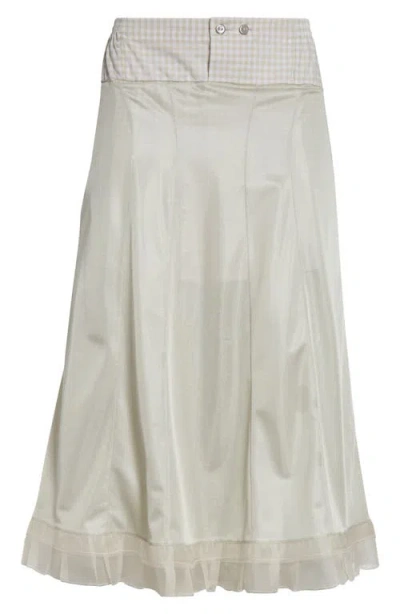 Maison Margiela Anonymity Of The Lining Midi Skirt In Neutral