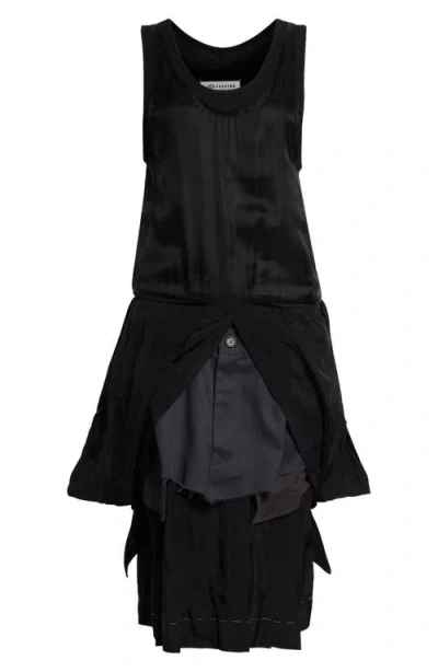 Maison Margiela Anonymity Of The Lining Mixed Media Midi Dress
