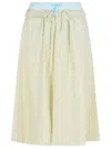 Maison Margiela Viscose Midi Skirt With Contrasting Waistband