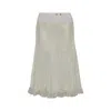 Maison Margiela Anonymity Of The Lining Skirt Woman Aloe And Beige In Green